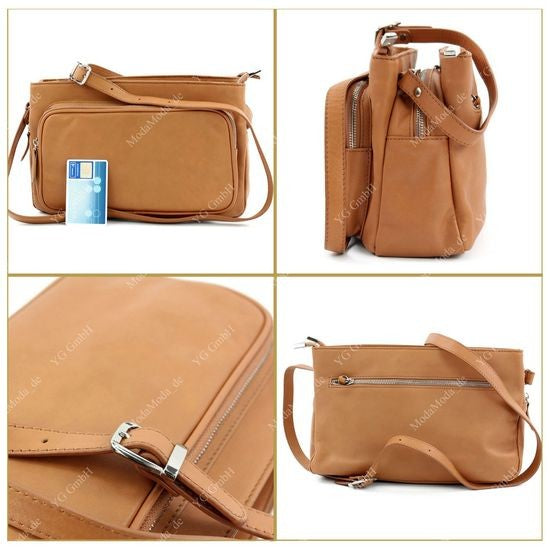 modamoda de T22 Damen Nappaleder Umhängetasche Schultertasche handmade in Italy