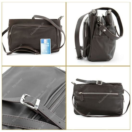 modamoda de T22 Damen Nappaleder Umhängetasche Schultertasche handmade in Italy