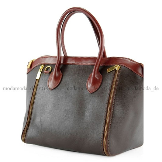 modamoda de - T43 - ital Handtasche aus Echt Leder