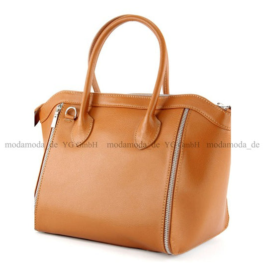 modamoda de - T44 - ital Handtasche aus Echt Leder