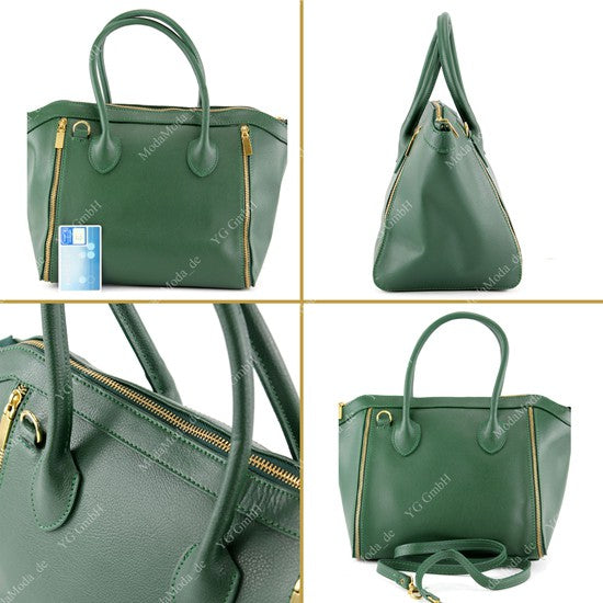 modamoda de - T44 - ital Handtasche aus Echt Leder