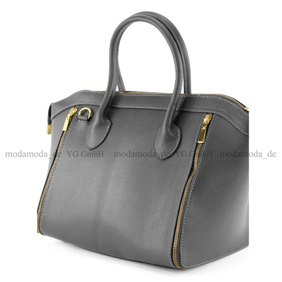 modamoda de - T44 - ital Handtasche aus Echt Leder
