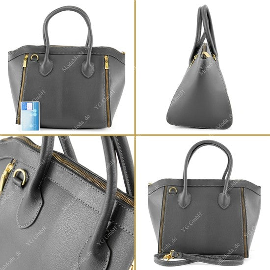 modamoda de - T44 - ital Handtasche aus Echt Leder
