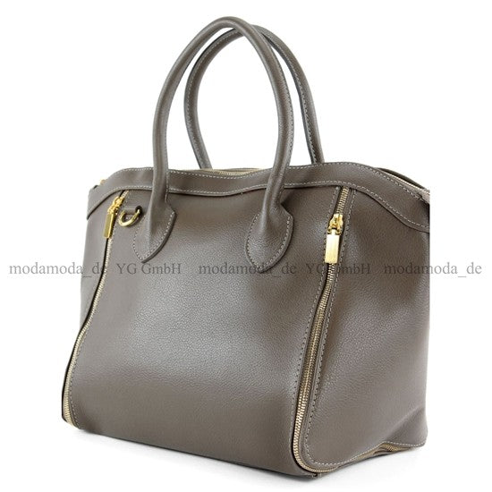 modamoda de - T44 - ital Handtasche aus Echt Leder