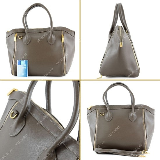 modamoda de - T44 - ital Handtasche aus Echt Leder