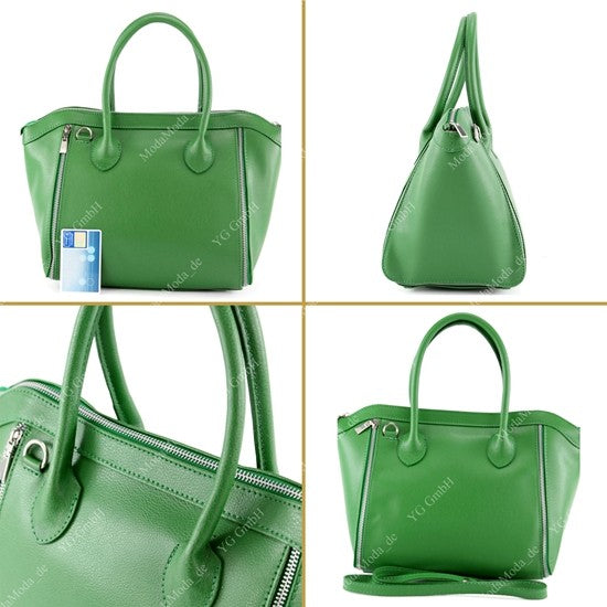 modamoda de - T44 - ital Handtasche aus Echt Leder