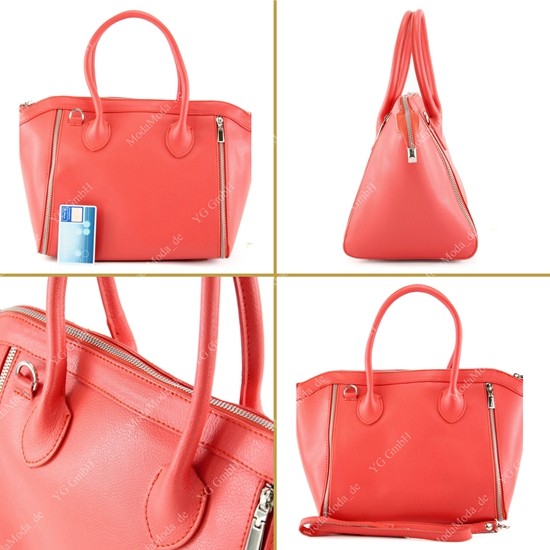 modamoda de - T44 - ital Handtasche aus Echt Leder