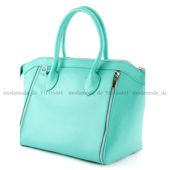 modamoda de - T44 - ital Handtasche aus Echt Leder