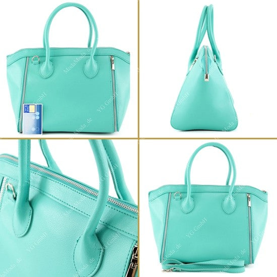 modamoda de - T44 - ital Handtasche aus Echt Leder