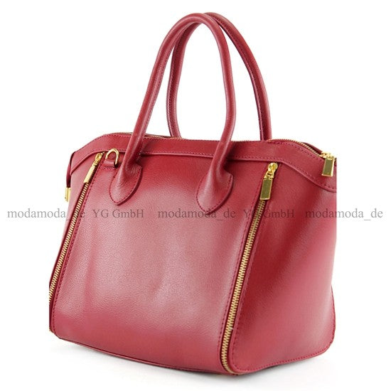 modamoda de - T44 - ital Handtasche aus Echt Leder