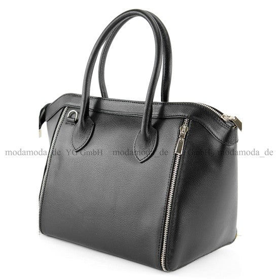 modamoda de - T44 - ital Handtasche aus Echt Leder