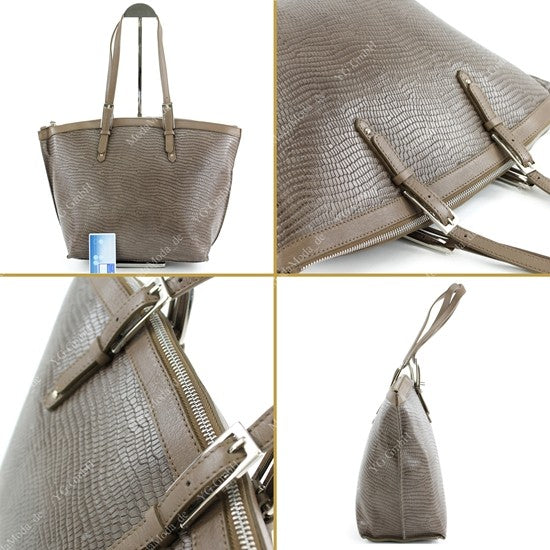 modamoda de - T45 -  ital Schultertasche Echt Leder Damen