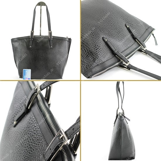 modamoda de - T45 -  ital Schultertasche Echt Leder Damen