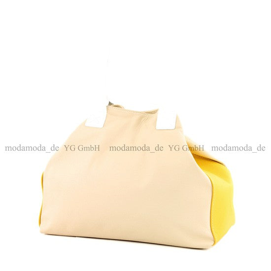 modamoda de - T60 -  ital Damen Schultertasche aus Leder Groß