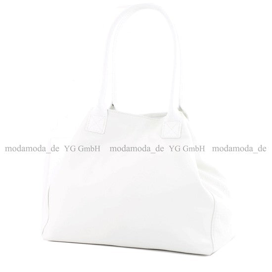 modamoda de - T60 -  ital Damen Schultertasche aus Leder Groß