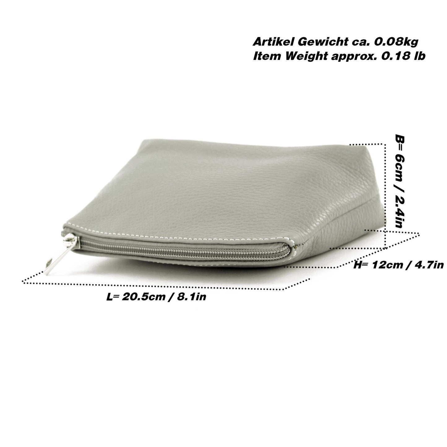 modamoda de - T212 - ital. Leder Kosmetiktäschchen Reiseetui Small