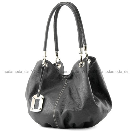 modamoda de 228 Damen Leder Schultertasche Hobo bag handmade in Italy