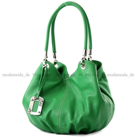 modamoda de 228 Damen Leder Schultertasche Hobo bag handmade in Italy