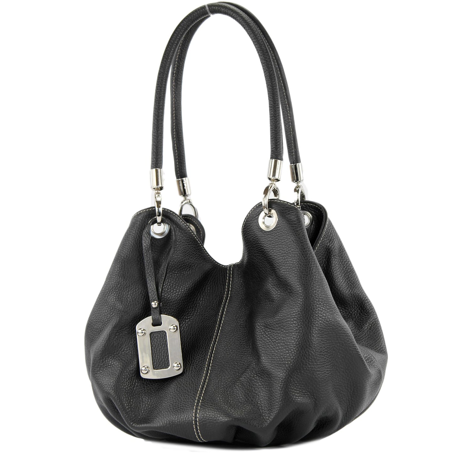 modamoda de 228 Damen Leder Schultertasche Hobo bag handmade in Italy