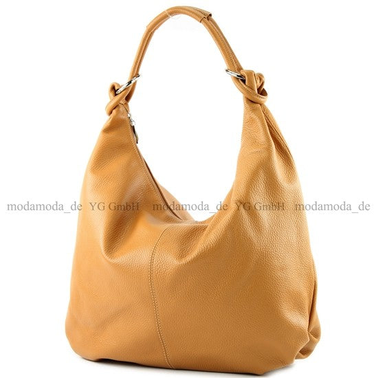 modamoda de 337 Damen Leder Schultertasche Shopper Large handmade in Italy