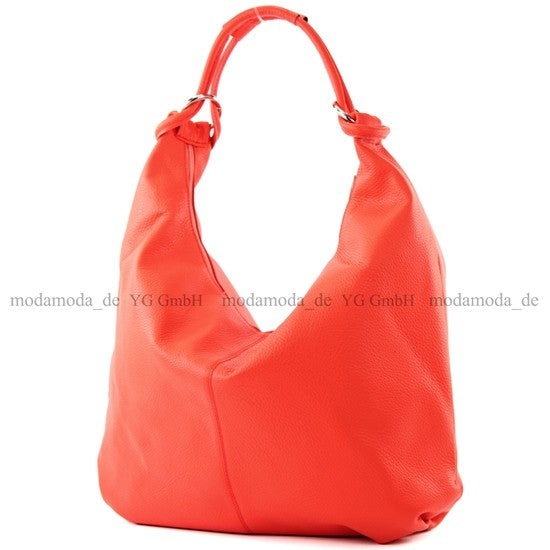 modamoda de 337 Damen Leder Schultertasche Shopper Large handmade in Italy