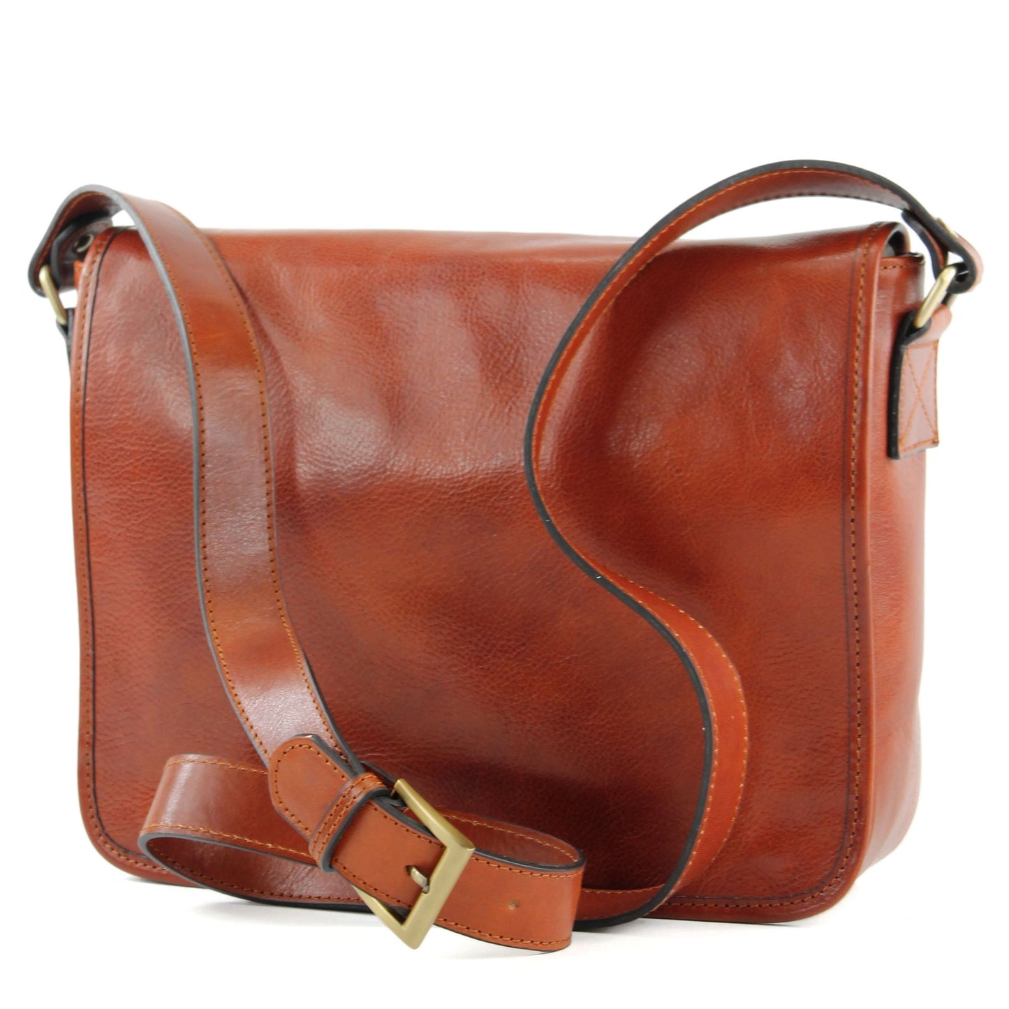 modamoda de A001 3 Größen Herren Unisex Leder Umhängetasche Messenger Bag handmade in Italy