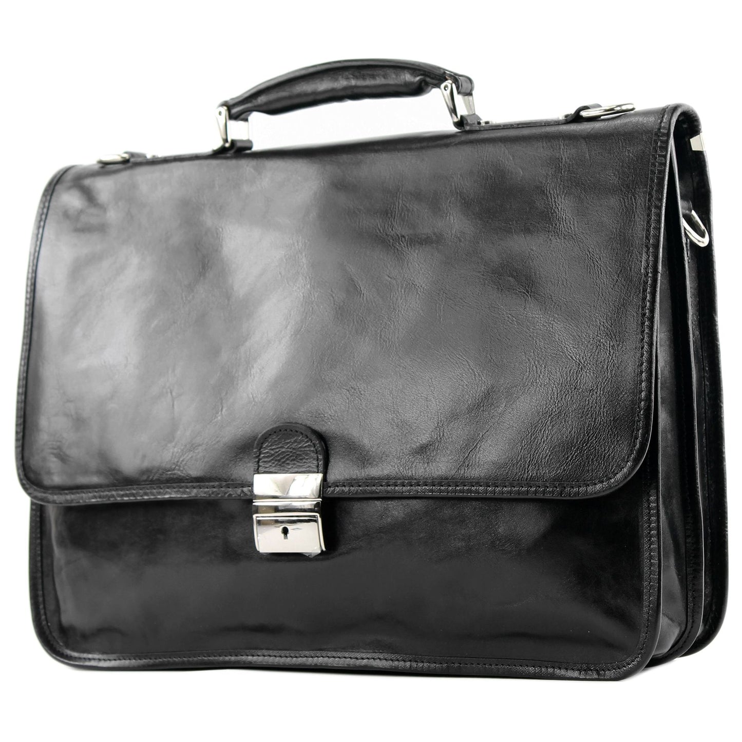 modamoda de - A002 - ital. Business Laptop Akten Tasche Leder