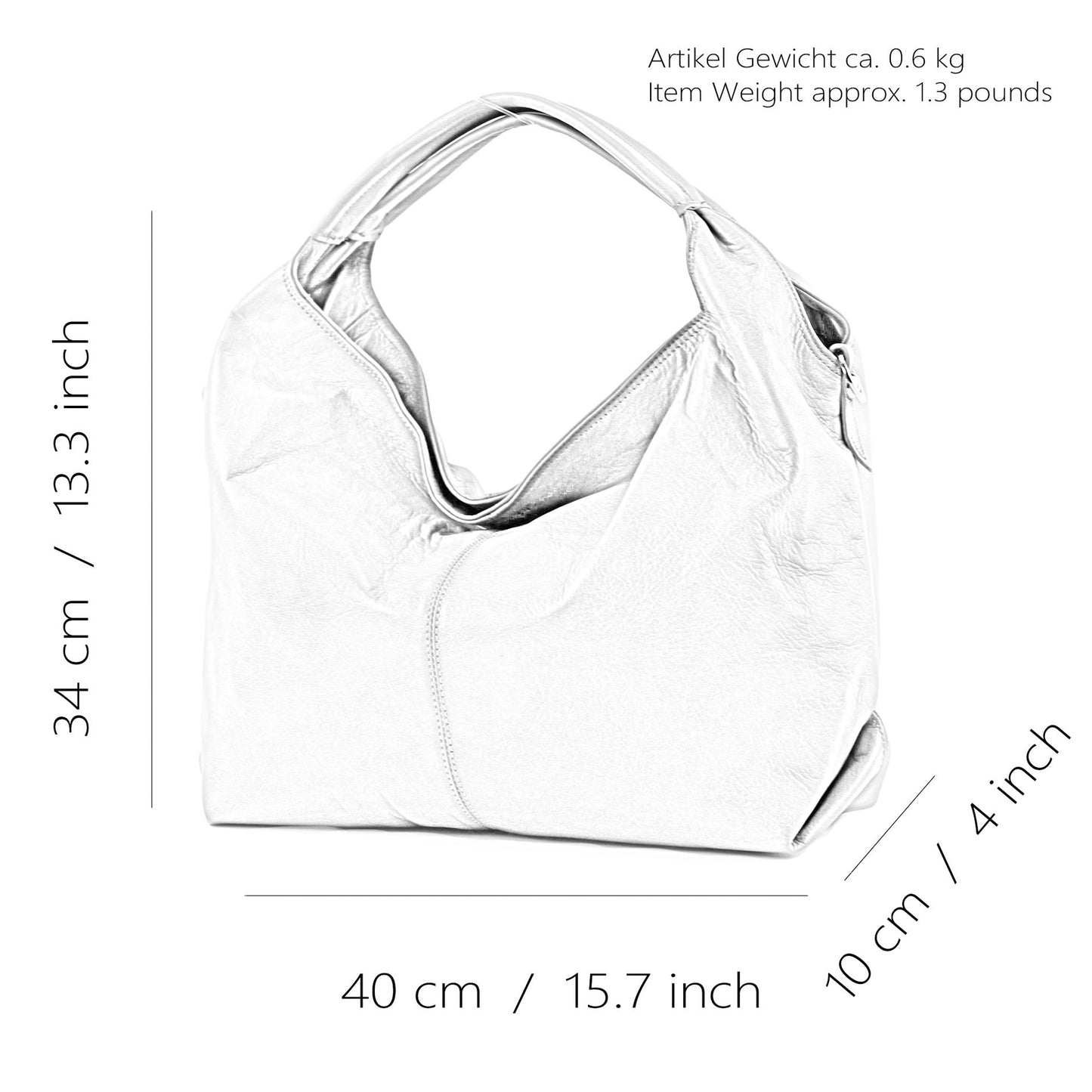 modamoda de - DS26 - ital Damenhandtasche aus Nappaleder