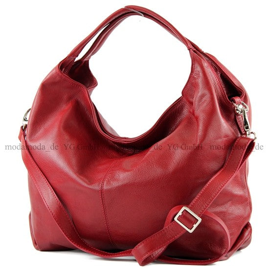 modamoda de - DS26 - ital Damenhandtasche aus Nappaleder