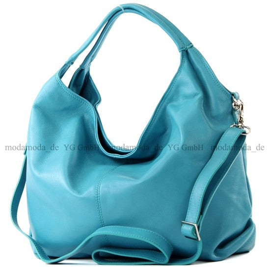modamoda de - DS26 - ital Damenhandtasche aus Nappaleder