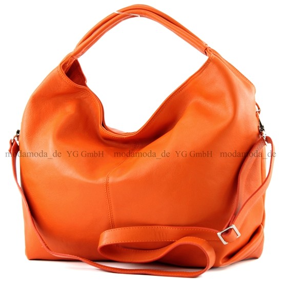 modamoda de - DS26 - ital Damenhandtasche aus Nappaleder