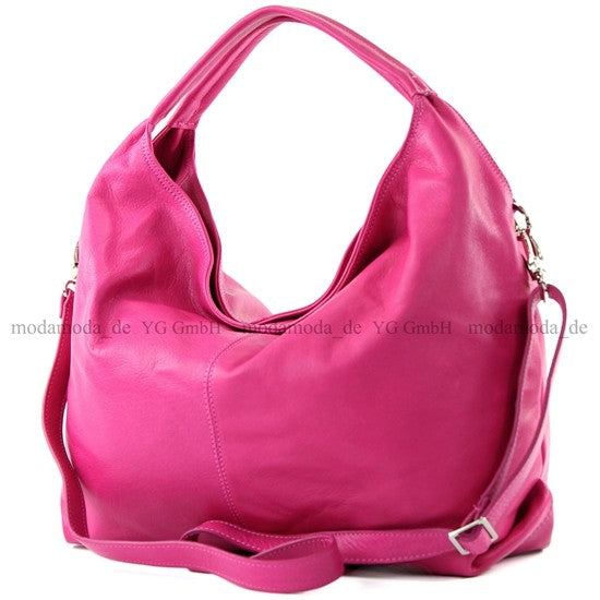 modamoda de - DS26 - ital Damenhandtasche aus Nappaleder