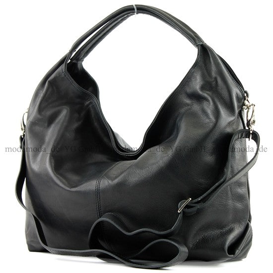 modamoda de - DS26 - ital Damenhandtasche aus Nappaleder