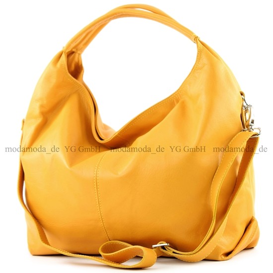 modamoda de - DS26 - ital Damenhandtasche aus Nappaleder
