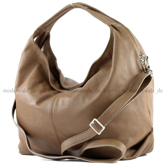 modamoda de - DS26 - ital Damenhandtasche aus Nappaleder