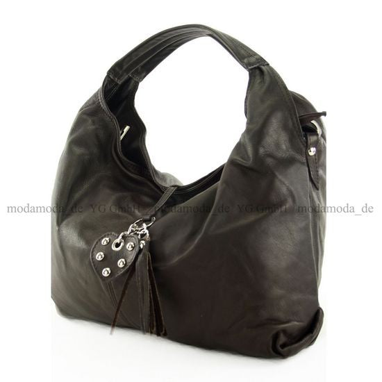 modamoda de - DS26 - ital Damenhandtasche aus Nappaleder