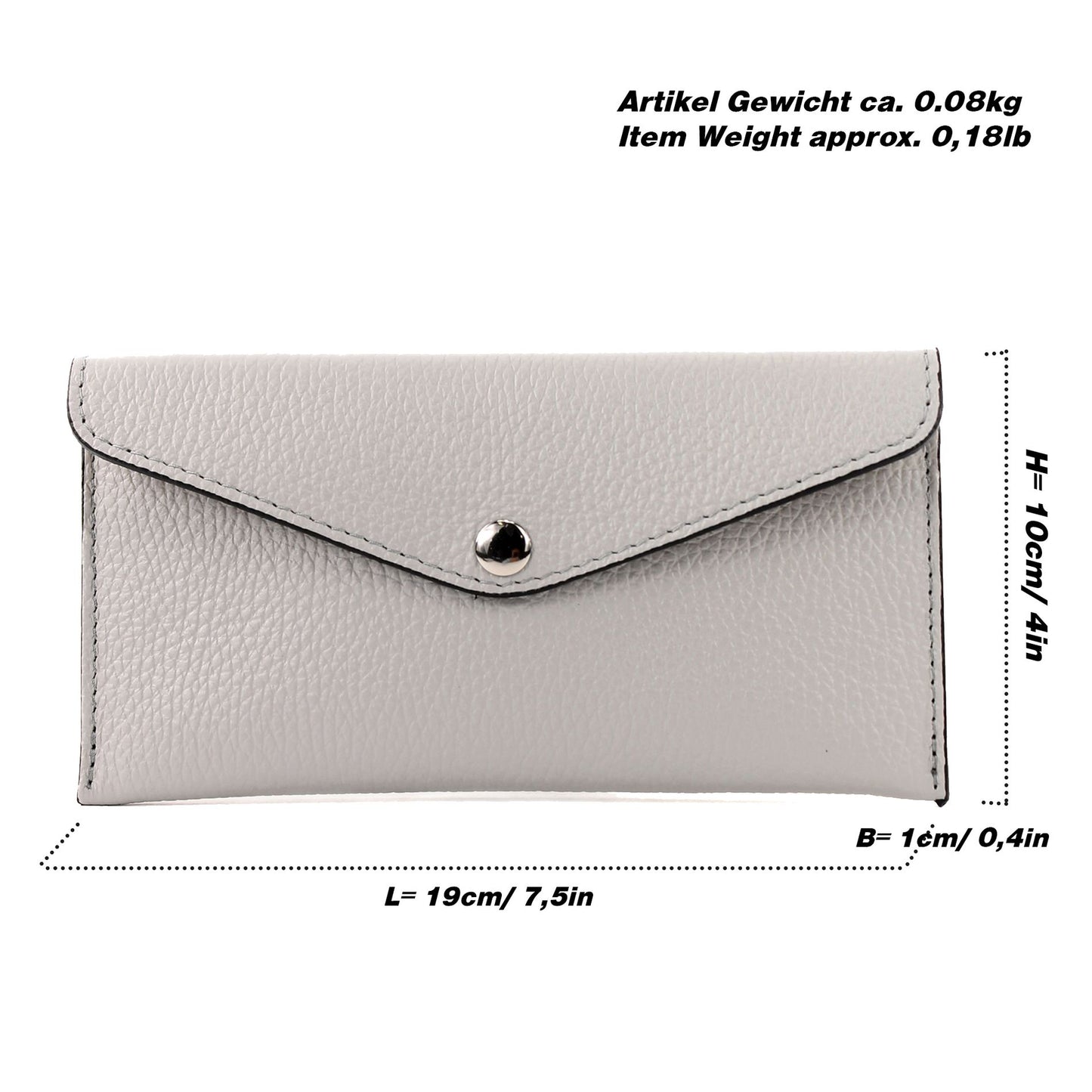 modamoda de - P03 - ital. Damen Portemonnaie Echtleder lang