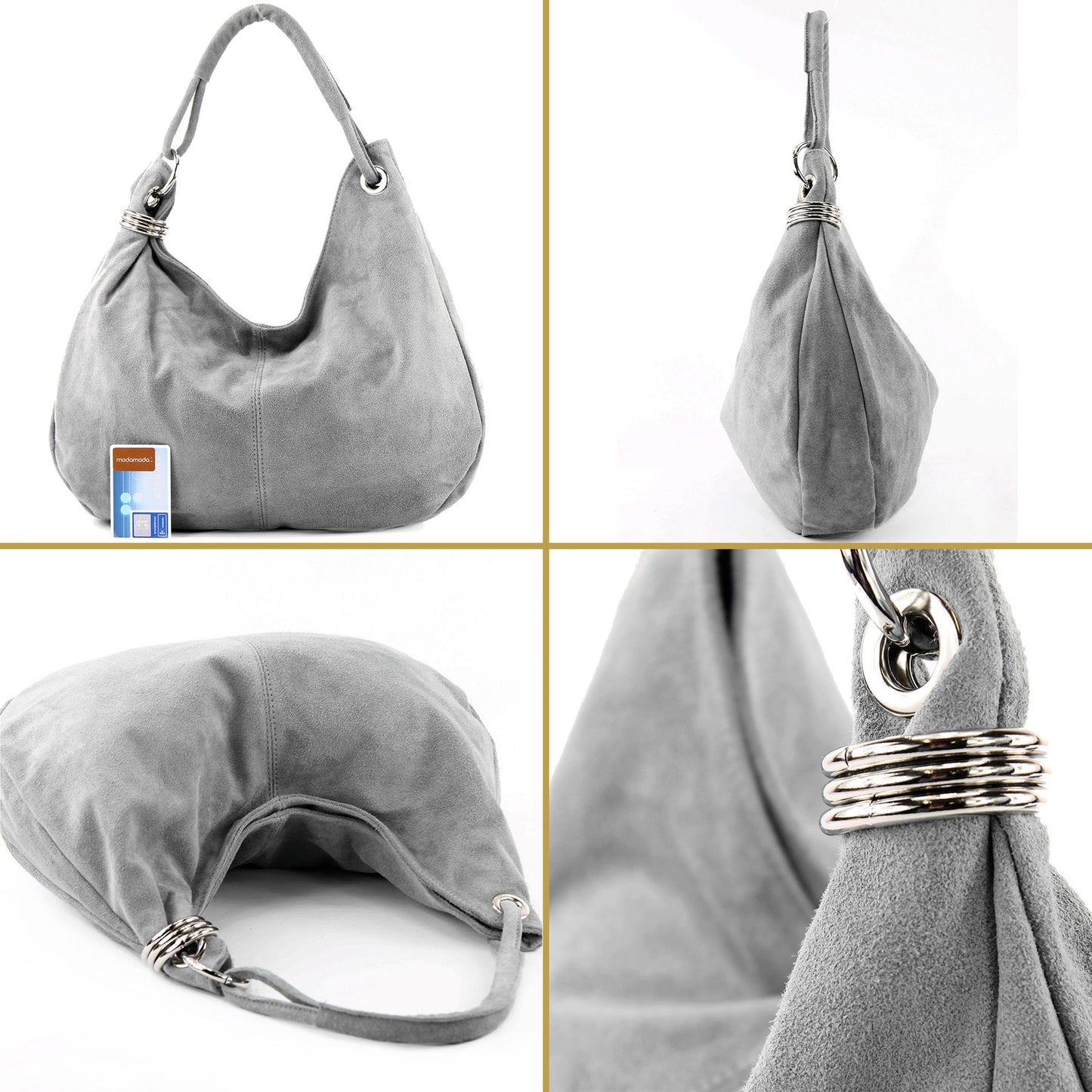 modamoda de - T02 - ital Shopper aus Wildleder Groß