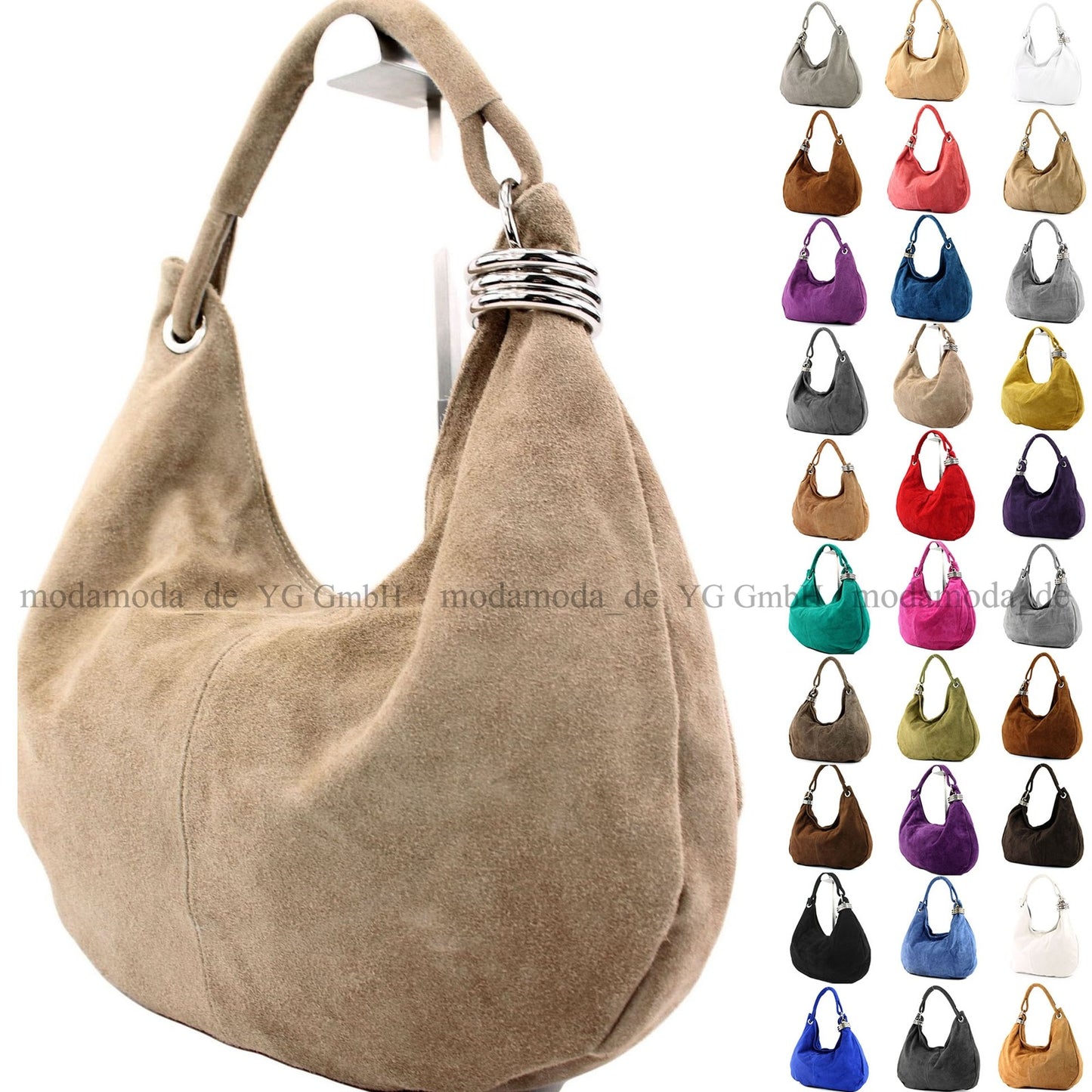 modamoda de - T02 - ital Shopper aus Wildleder Groß