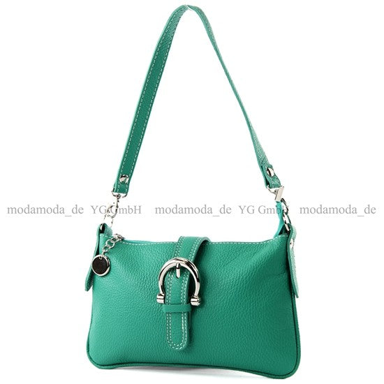 modamoda de - T05 - ital Citytasche Umhängetasche Klein aus Leder
