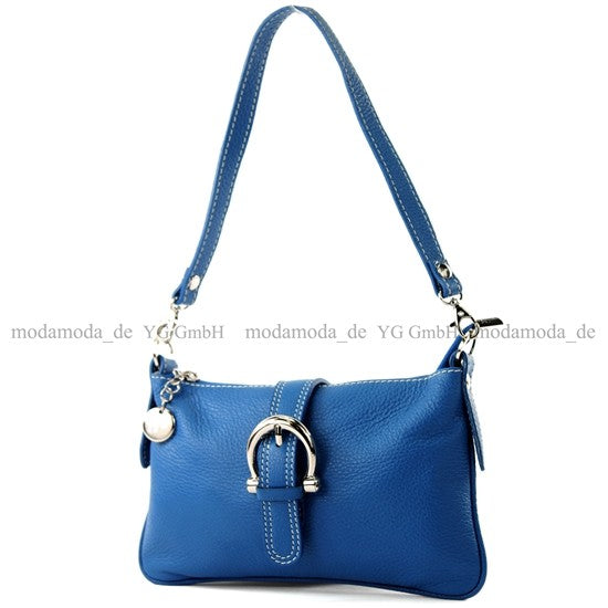 modamoda de - T05 - ital Citytasche Umhängetasche Klein aus Leder