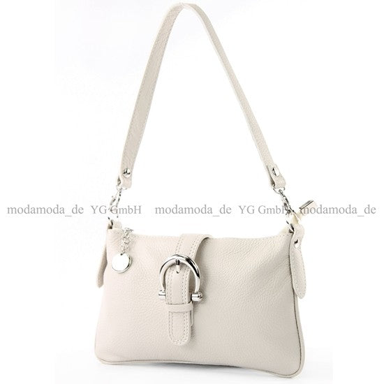 modamoda de - T05 - ital Citytasche Umhängetasche Klein aus Leder