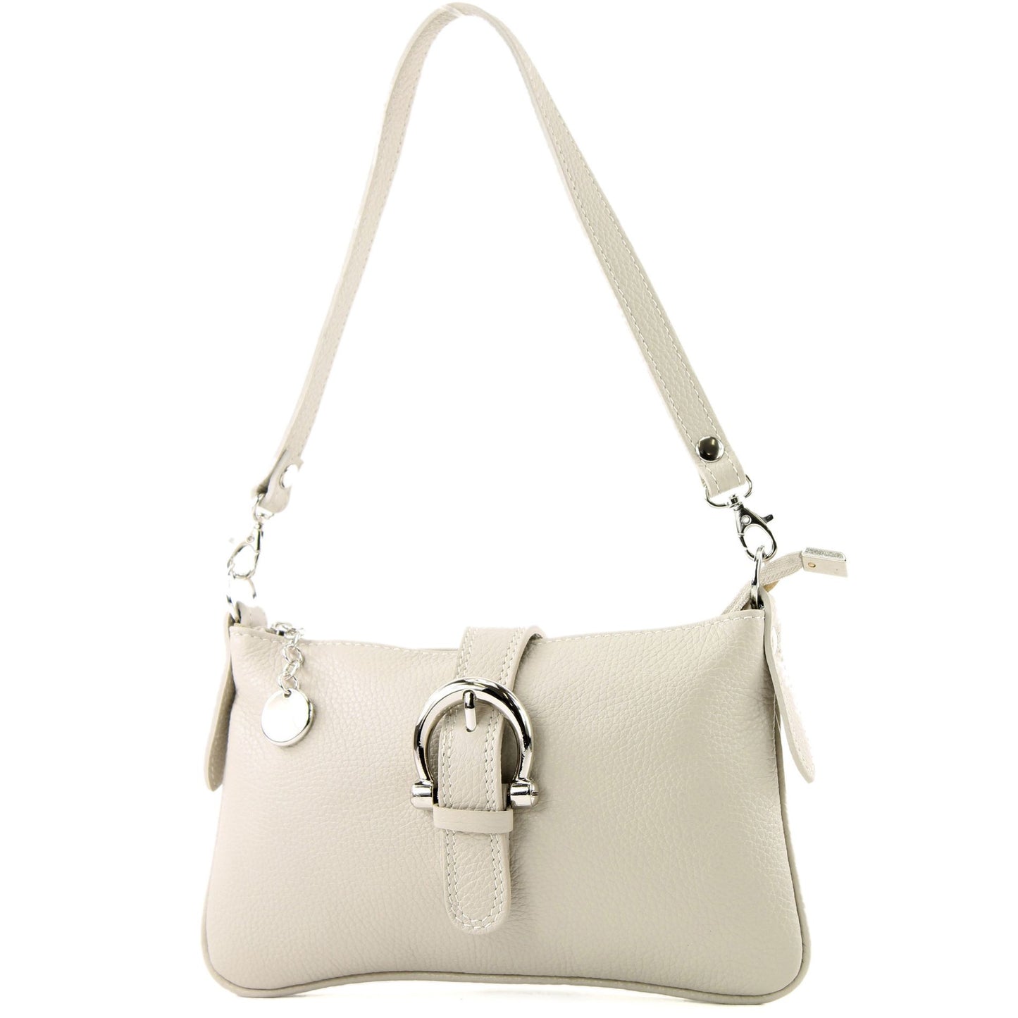 modamoda de - T05 - ital Citytasche Umhängetasche Klein aus Leder