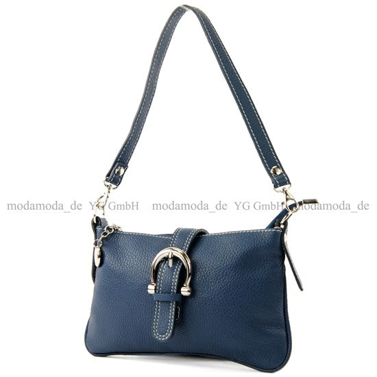 modamoda de - T05 - ital Citytasche Umhängetasche Klein aus Leder