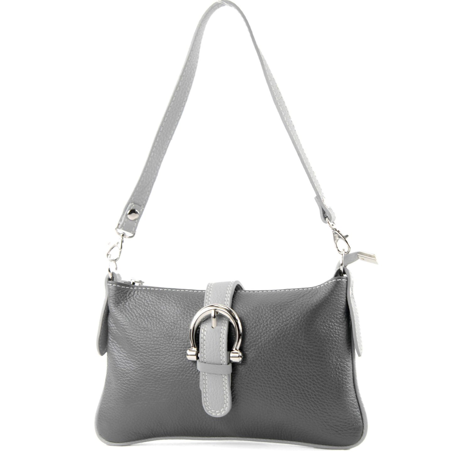 modamoda de - T05 - ital Citytasche Umhängetasche Klein aus Leder