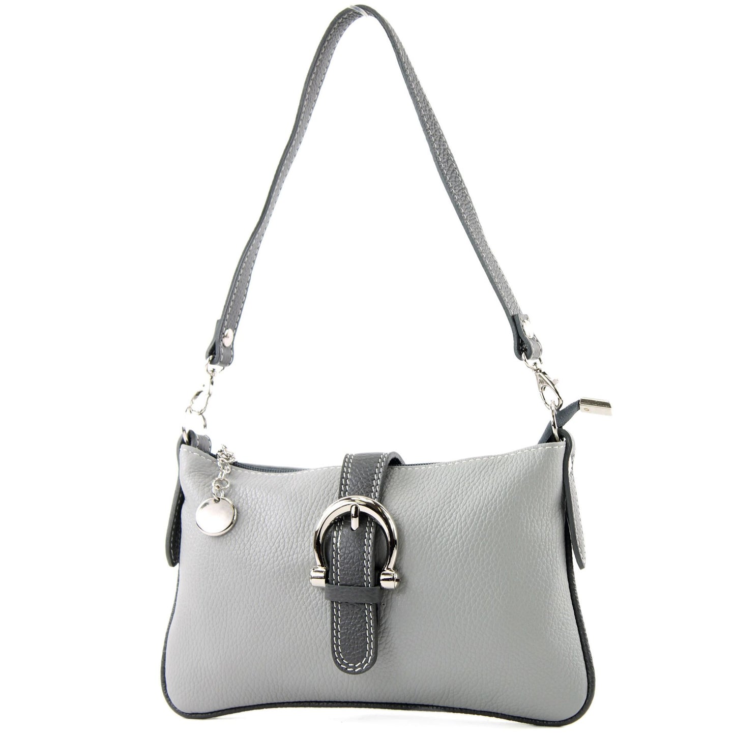 modamoda de - T05 - ital Citytasche Umhängetasche Klein aus Leder