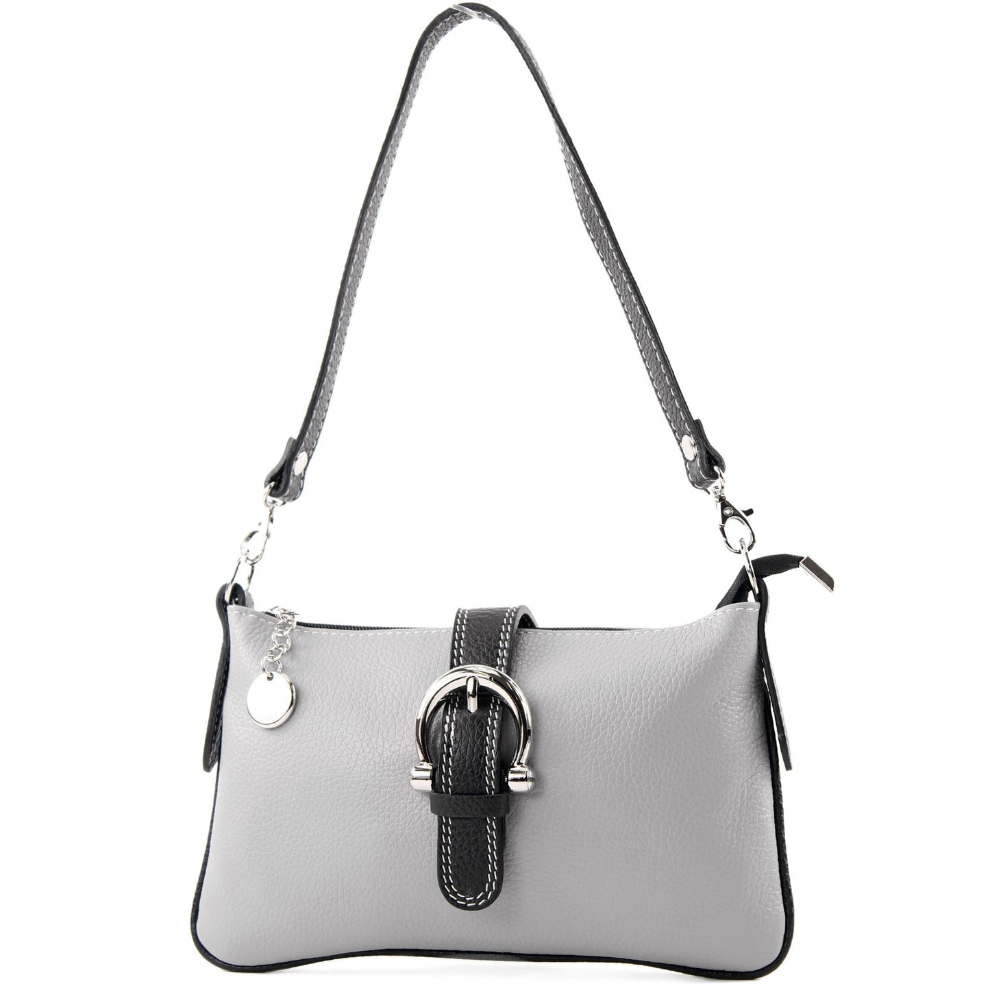 modamoda de - T05 - ital Citytasche Umhängetasche Klein aus Leder