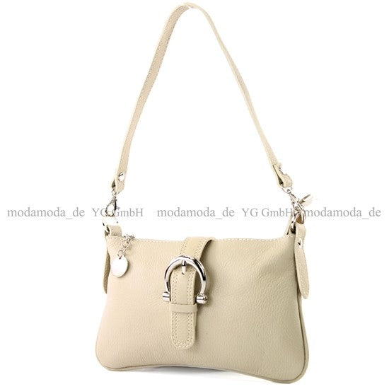 modamoda de - T05 - ital Citytasche Umhängetasche Klein aus Leder