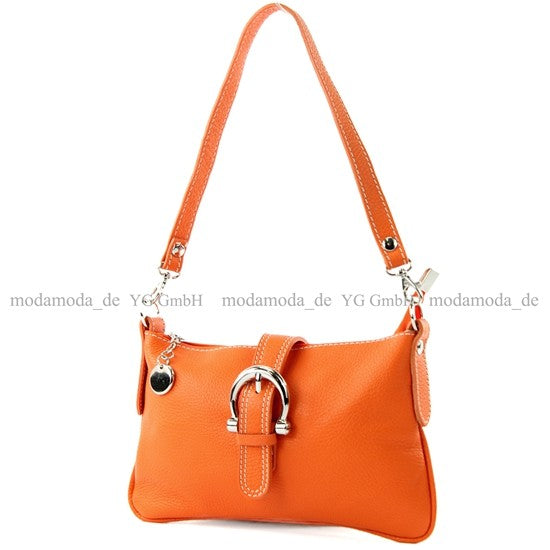 modamoda de - T05 - ital Citytasche Umhängetasche Klein aus Leder