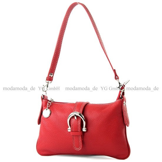 modamoda de - T05 - ital Citytasche Umhängetasche Klein aus Leder